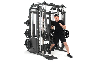 Warrior 701 All-in-One Power Rack Functional Trainer Cable Crossover Home Gym w/ Smith Cage