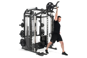 Warrior 701 All-in-One Power Rack Functional Trainer Cable Crossover Home Gym w/ Smith Cage