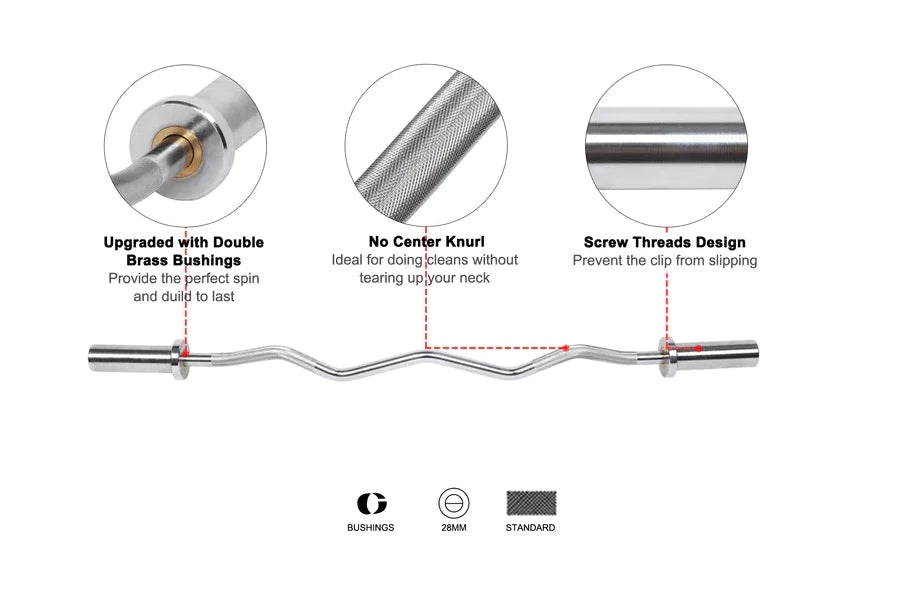 Olympic Curl Barbell | Black - Sumo Strength Olympic Curl Barbell | Black - Sumo Strength