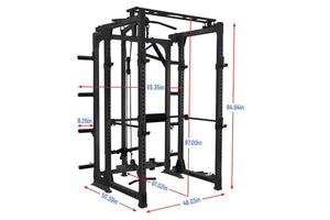 Warrior Freestanding Folding Cable Pulley Power Rack Cage