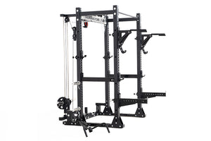 Warrior Gladiator 2.0 Pro Power Rack All-in-One Gym Cage with Lat Pull/Low Row