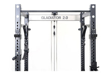 Load image into Gallery viewer, Warrior Gladiator 2.0 Pro Power Rack All-in-One Gym Cage with Lat Pull/Low Row
