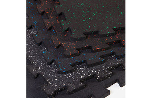 Warrior Interlocking Rubber Gym Flooring Tiles - Speckled