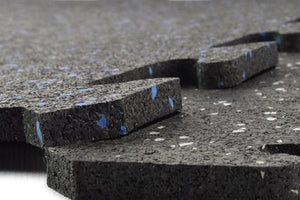 Warrior Interlocking Rubber Gym Flooring Tiles - Speckled