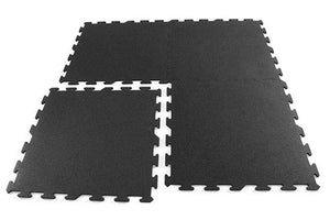 Warrior Interlocking Rubber Gym Flooring Tiles - Speckled