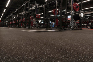 Warrior Interlocking Rubber Gym Flooring Tiles - Speckled