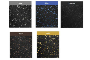 Warrior Interlocking Rubber Gym Flooring Tiles - Speckled