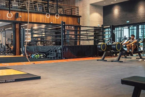 Warrior Marble Interlocking Tile Gym Flooring (Cloud Grey)
