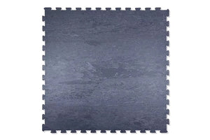 Warrior Marble Interlocking Gym Tile Flooring - Gunmetal Grey