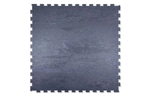 Warrior Marble Interlocking Gym Tile Flooring - Smoke Grey