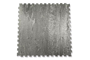 Warrior Marble Interlocking Gym Tile Flooring - Smoke Grey