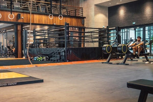 Warrior Marble Interlocking Gym Tile Flooring (Stone Grey)