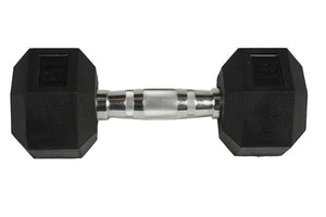 Warrior Rubber Hex Dumbbell Set (5-50lbs)