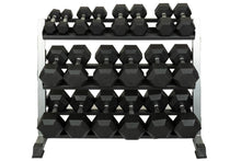 Load image into Gallery viewer, Warrior Rubber Hex Dumbbell Set (5-50lbs)
