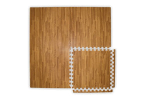 Warrior Wood Grain Interlocking Gym Flooring Tiles