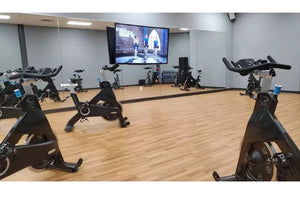 Warrior Wood Grain Interlocking Gym Flooring Tiles