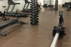 Warrior Wood Grain Interlocking Gym Flooring Tiles