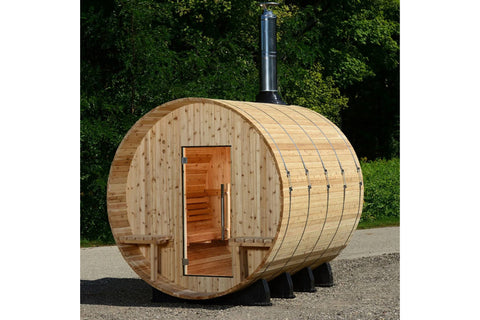 Almost Heaven Grandview 4-6 Person Canopy Barrel Sauna