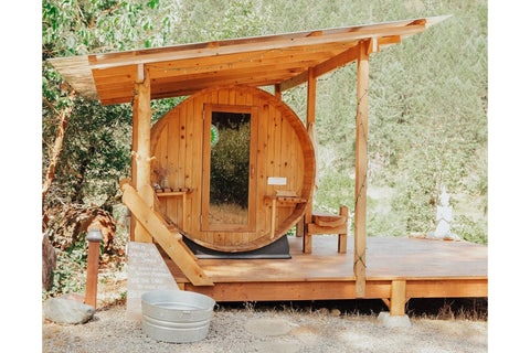 Almost Heaven Grandview 4-6 Person Canopy Barrel Sauna