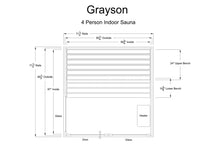 Load image into Gallery viewer, Almost Heaven Grayson 4-Person Indoor Sauna (Respite Series)
