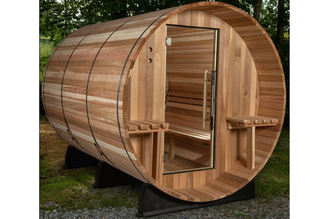 Almost Heaven Huntington 4-6 Person Canopy Barrel Sauna
