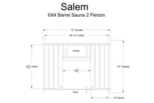 Load image into Gallery viewer, Almost Heaven Salem 2-Person Barrel Sauna
