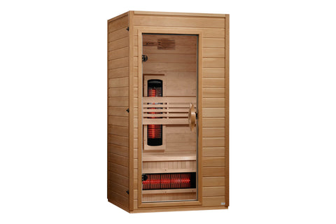 Golden Designs "Martin" 1-2 Person Full Spectrum Near Zero EMF FAR IR Sauna (2026 Edition) (🪂NEW ITEM)