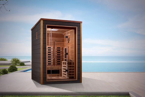 Golden Designs "Nora" 2-Person Indoor/Outdoor Hybrid Full Spectrum Sauna