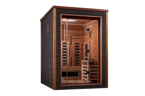 Golden Designs "Nora" 2-Person Indoor/Outdoor Hybrid Full Spectrum Sauna