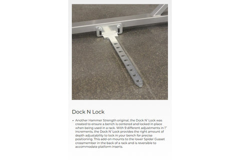 Hammer Strength Dock N Lock Rack Attachment