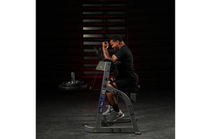 Hammer Strength Plate-Loaded Seated Biceps Machine