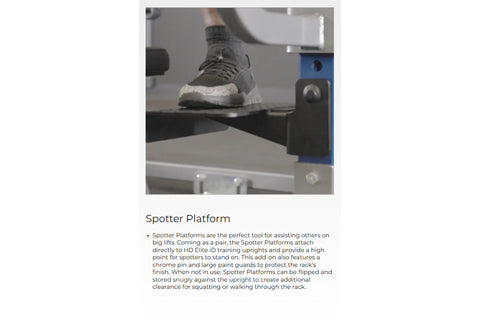 Hammer Strength Spotter Platform Rack Attachment