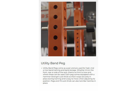 Hammer Strength Utility Band Peg Rack Attachment