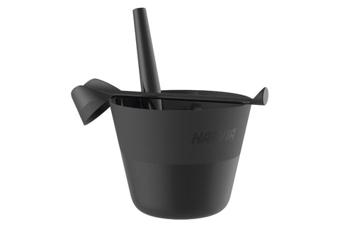Harvia Click Sauna Pail & Ladle Plastic (Black)
