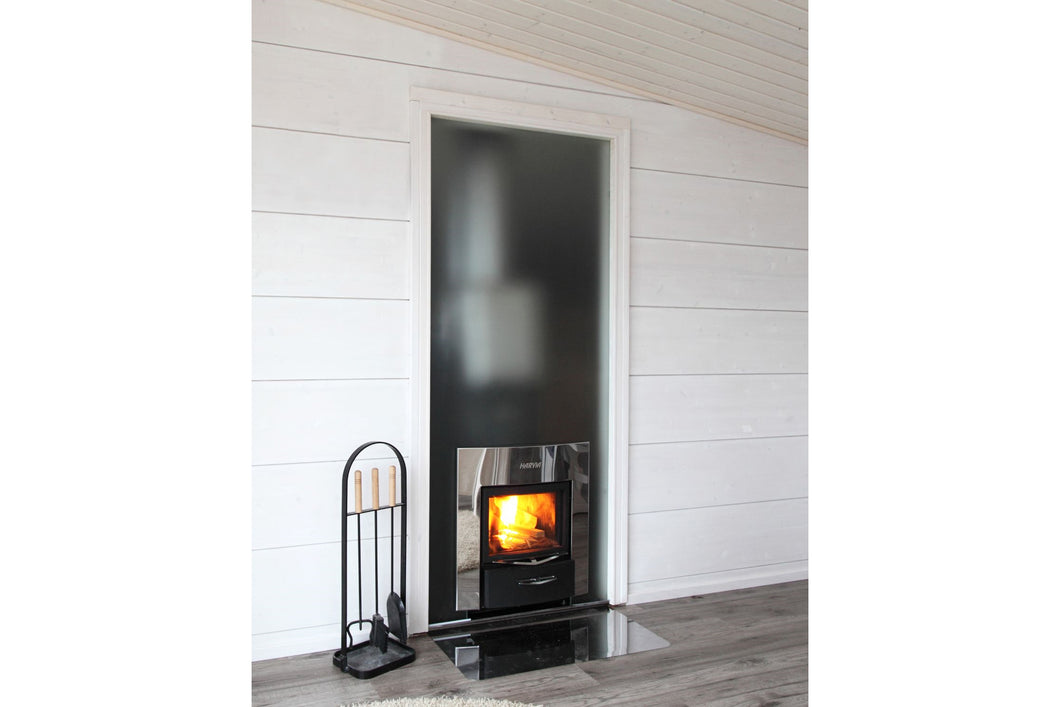 Harvia Duo White Aluminum Frame Glass Wall