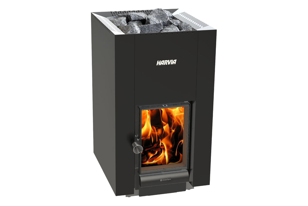 Harvia Linear 22 GreenFlame Wood-Burning Sauna Stove Heater