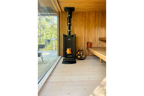 Harvia Linear 28 Wood-Burning Sauna Stove Heater (Black)