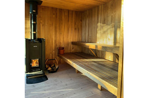 Harvia Linear 28 Wood-Burning Sauna Stove Heater (Black)