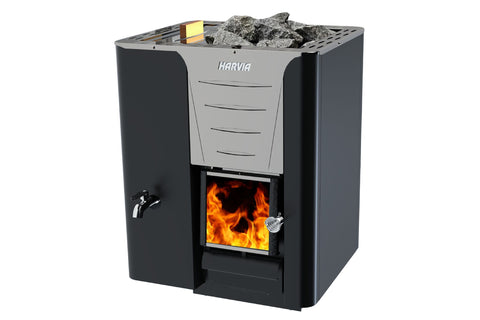 Harvia Pro 20 LS Wood-Burning Sauna Stove Heater w/Built-In Water Tank