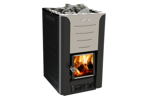 Harvia Pro Wood-Burning Sauna Stove Heater (Black)