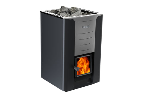 Harvia Pro Wood-Burning Sauna Stove Heater (Black)