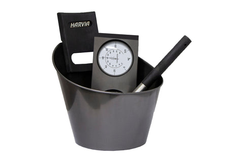Harvia Sauna Accessory Set (Black Steel)