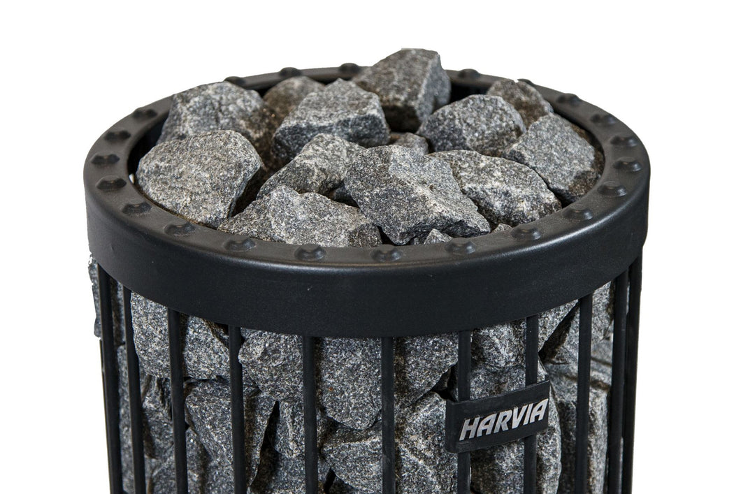 Harvia Olivine Diabase Sauna Heater Stones (5-10cm | 10-15cm | 20kg Box)