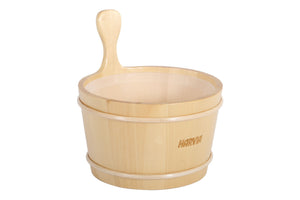Harvia Wooden Sauna Bucket With Plastic Inner Container