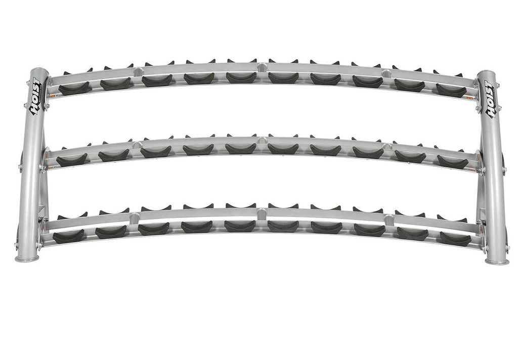 Hoist 3-Tier Horizontal Saddle Dumbbell Rack (CF-3461-3) (15 Pair)
