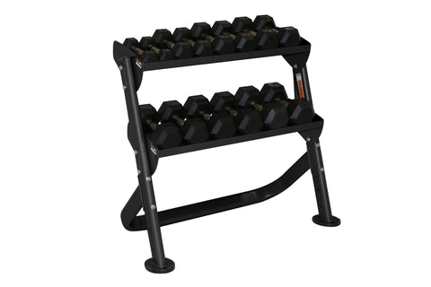 Hoist 36" 2-Tier Horizontal Dumbbell Rack w/ Optional 3-Tier (HF-5461-36)