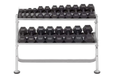 Hoist 48" 2-Tier 12+ Pair Dumbbell Rack w/ Optional 3rd Tier (HF-5461-48)