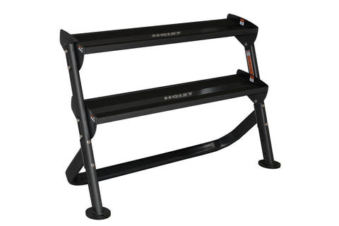 Hoist 48" 2-Tier 12+ Pair Dumbbell Rack w/ Optional 3rd Tier (HF-5461-48)