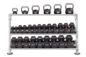 Hoist 60" 2-Tier Dumbbell Rack w/ Optional 3rd Tier (HF-5461-60)