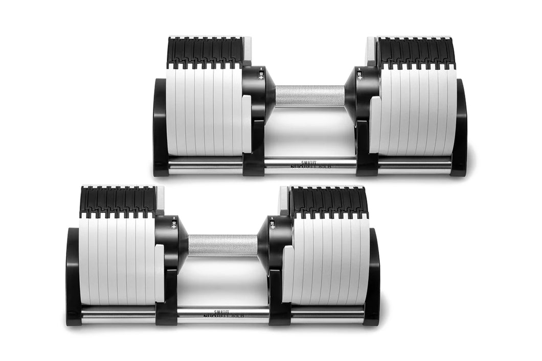 NÜOBELL 80lb Adjustable Dumbbells (Ash) – 360 Fitness Superstore